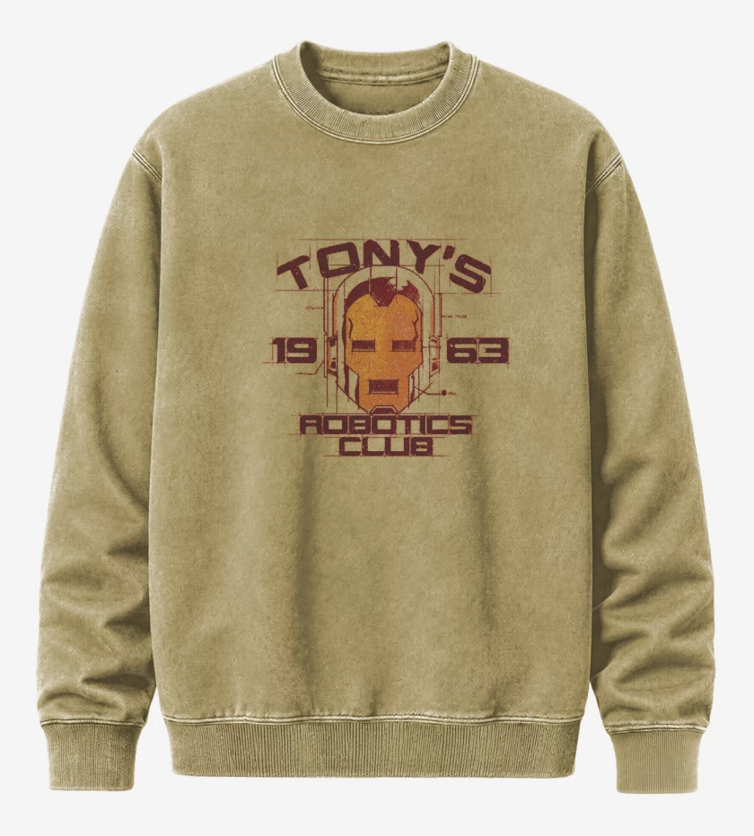 Poleron Polo Acid Wash Beige de Tony first iron man 