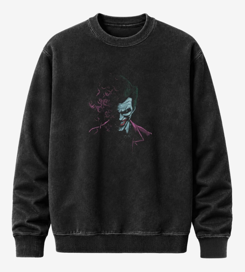 Poleron Polo Acid Wash Negro de Batjokerr