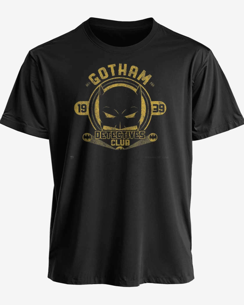 Polera premium Negro de Gotham Detectives 