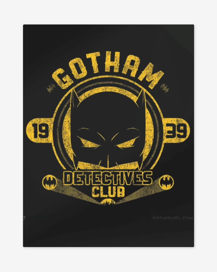 Print metalico Negro de Gotham Detectives 