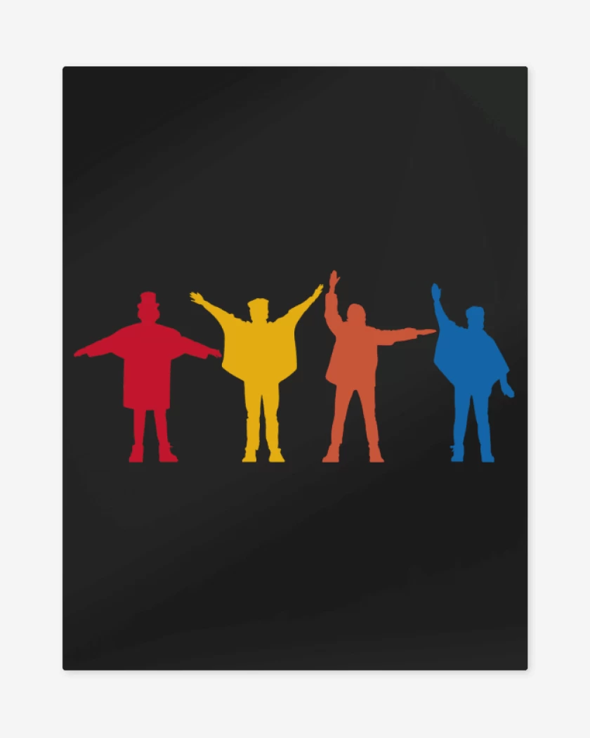 Print metalico The Beatles - Siluetas