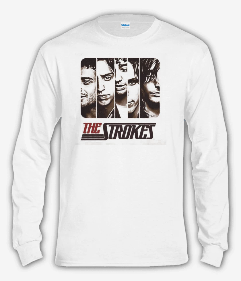 Polera manga larga Blanco de THE STROKES 2