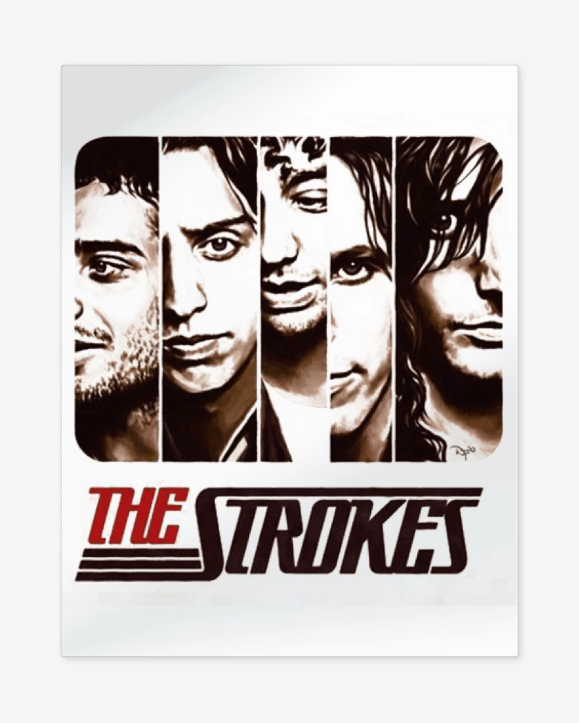 Print metalico Blanco de THE STROKES 2