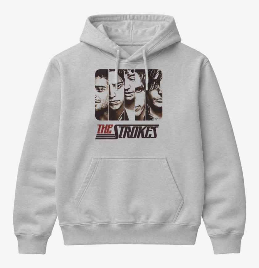 Poleron Canguro básico Gris Melange de THE STROKES 2