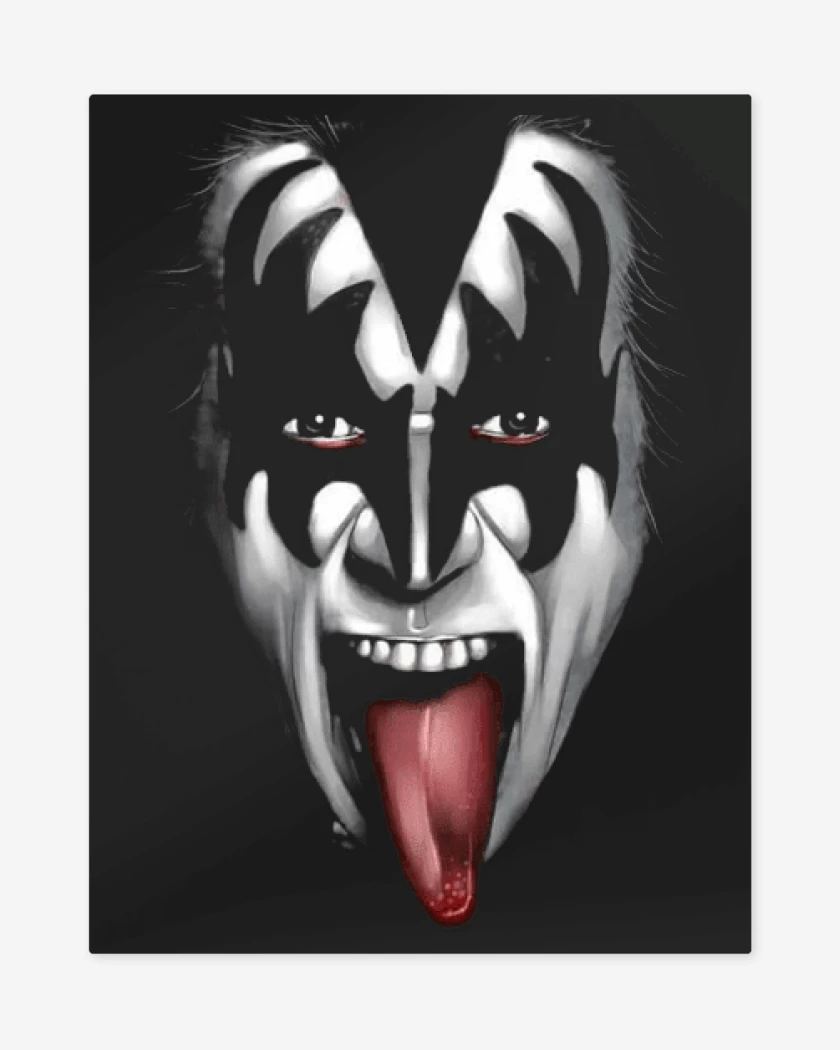 Print metalico Negro de KISS 2 