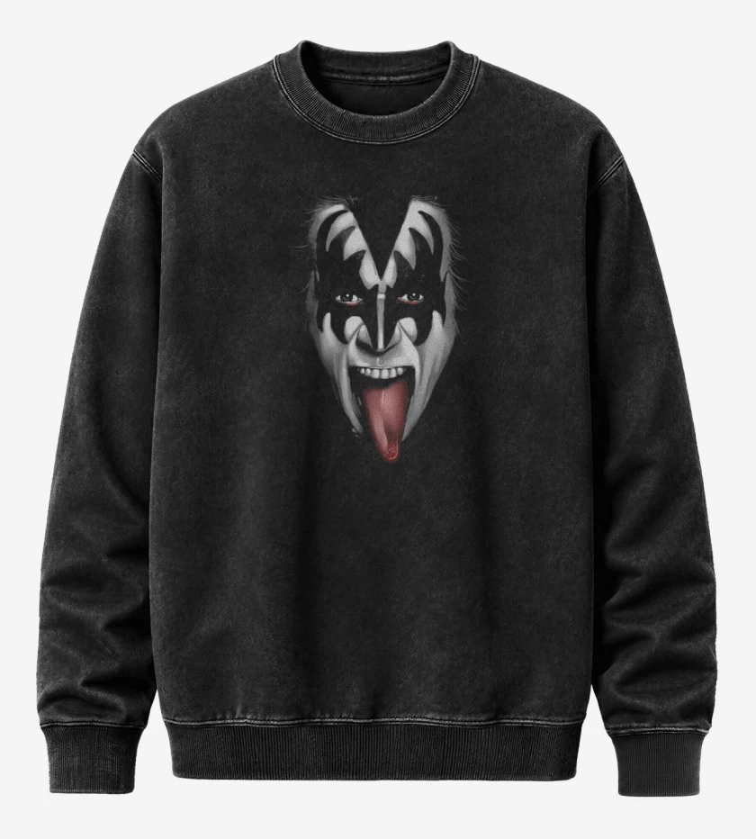Poleron Polo Acid Wash Negro de KISS 2 