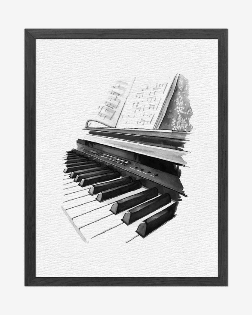 Cuadro decorativo Blanco de PIANO ACUA