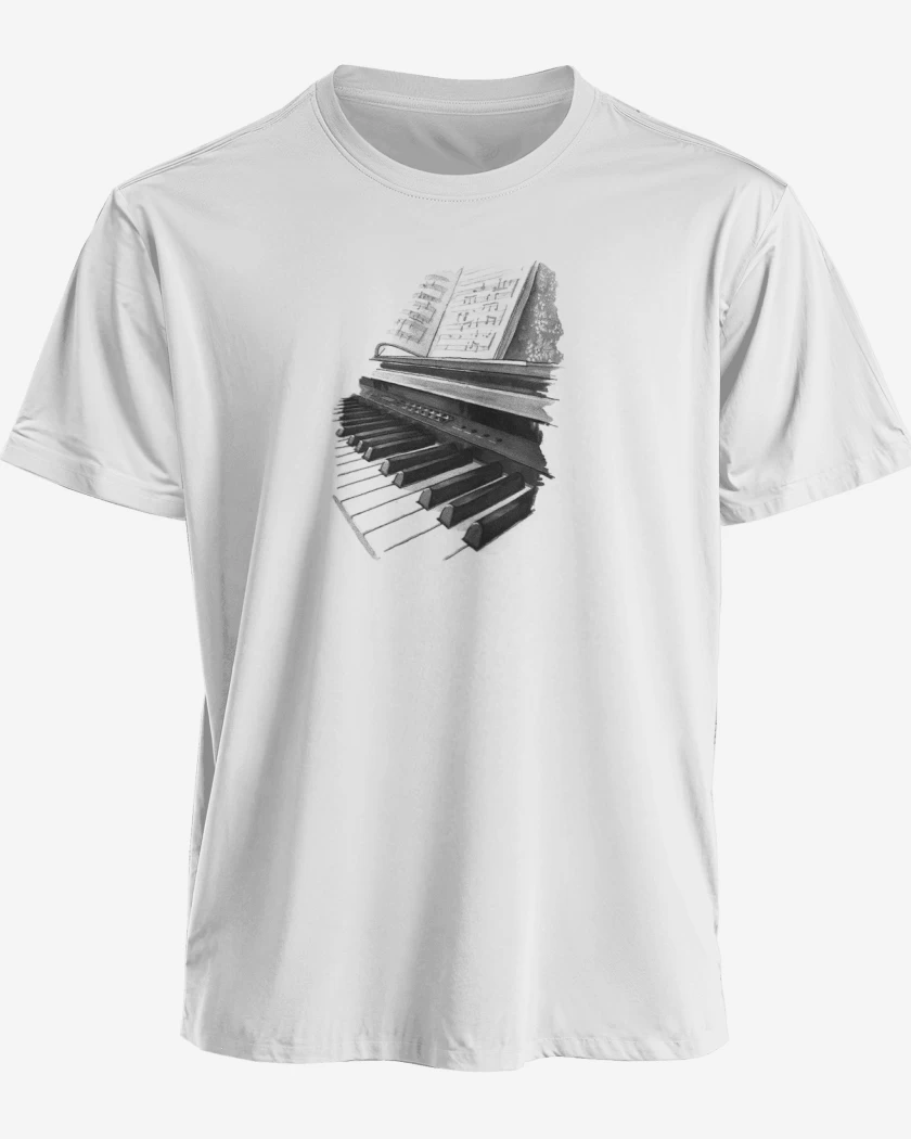 Polera premium Blanco de PIANO ACUA
