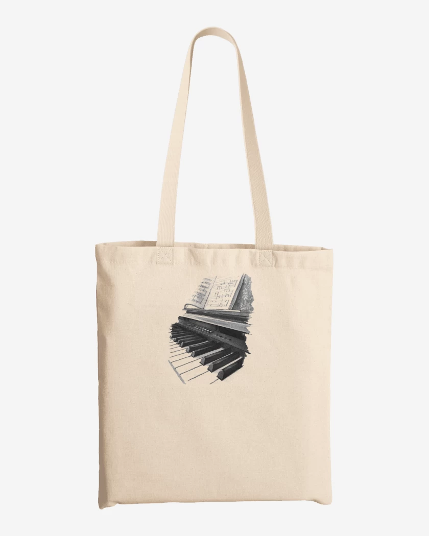 Totebag Blanco de PIANO ACUA