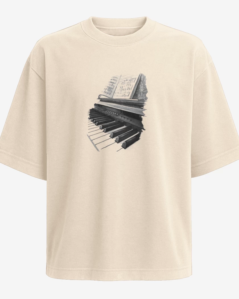 Polera Oversize Beige de PIANO ACUA