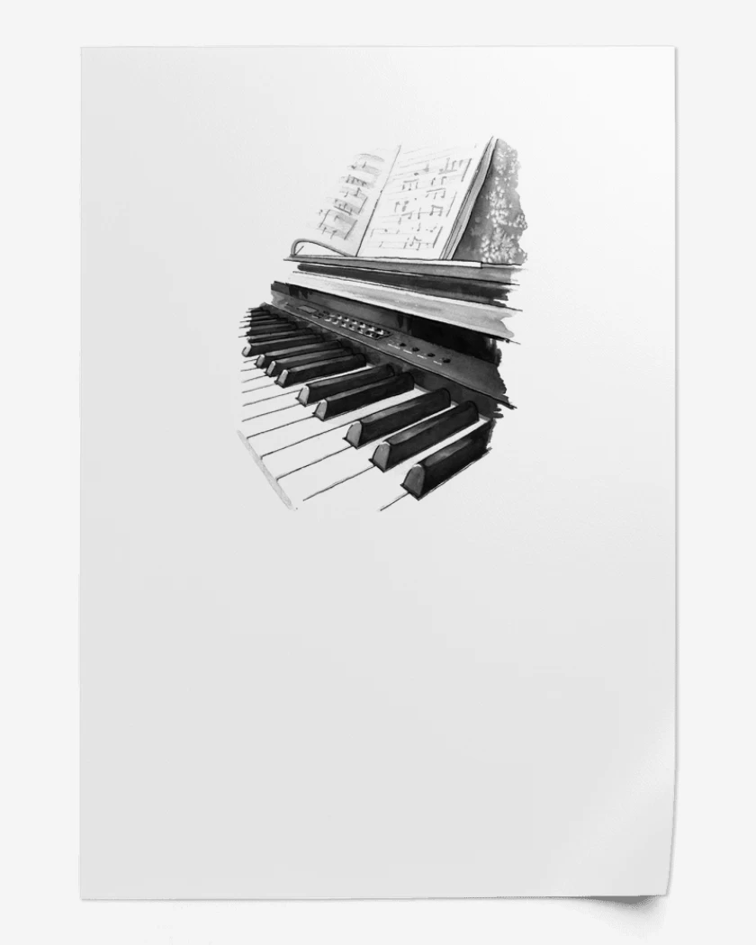 Print Blanco de PIANO ACUA