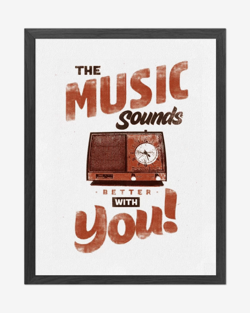 Cuadro decorativo Blanco de MUSIC SOUNDS YOU 