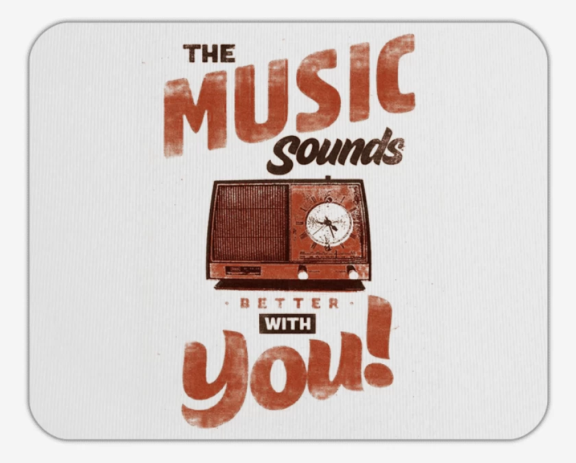 Mousepad Blanco de MUSIC SOUNDS YOU 
