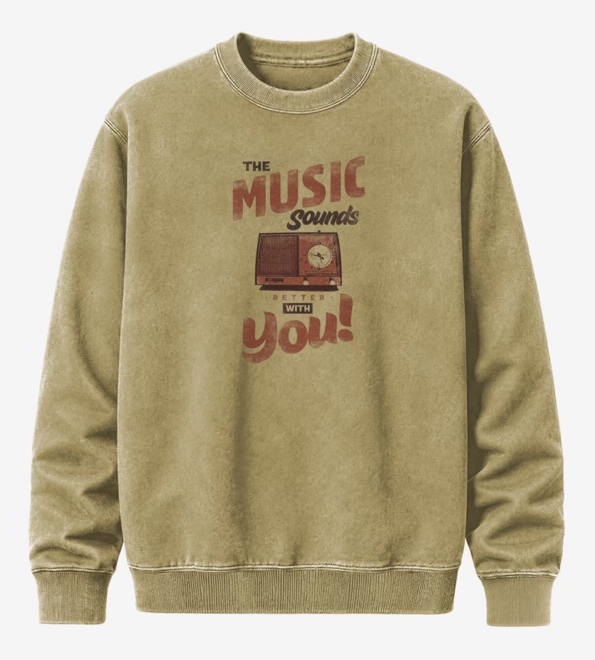 Poleron Polo Acid Wash Beige de MUSIC SOUNDS YOU 