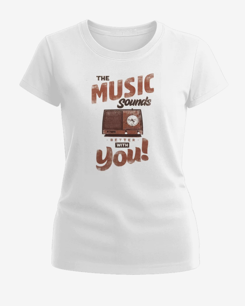 Polera de Mujer Blanco de MUSIC SOUNDS YOU 