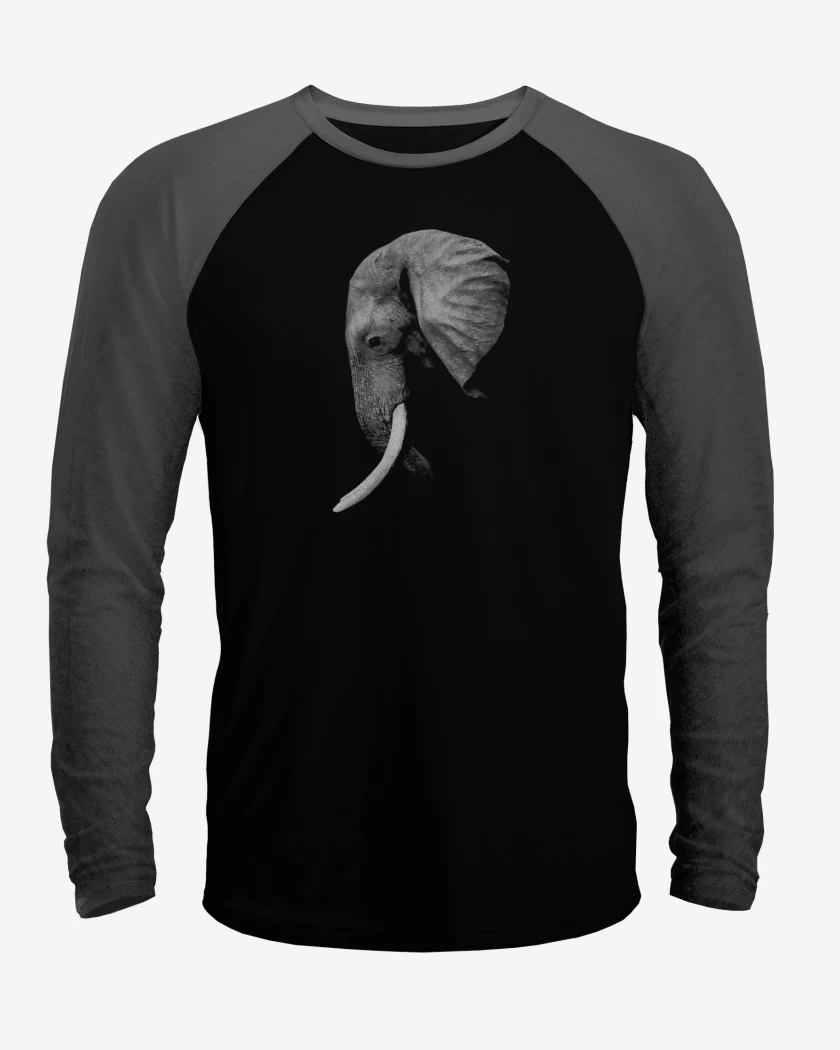 Polera Raglan Negro / Negro Heather de L-FANTE
