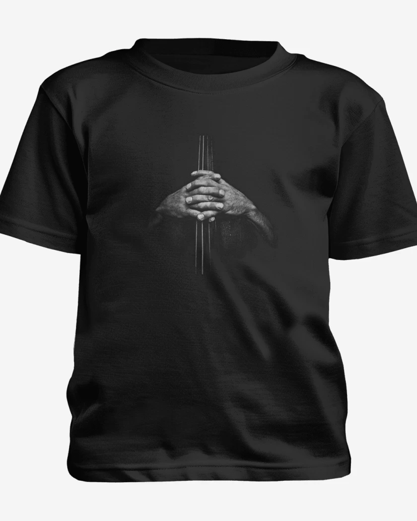 Polera de niño Negro de contrabajo manos 