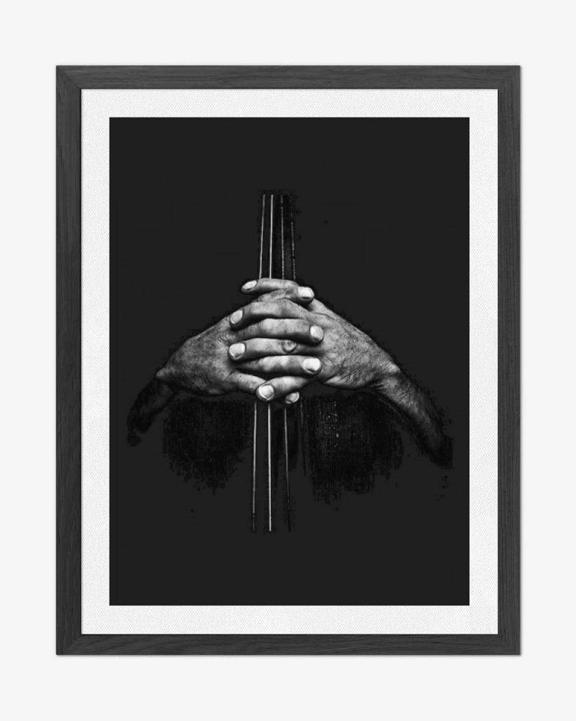 Cuadro decorativo Negro de contrabajo manos 