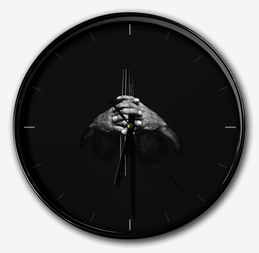 Reloj Negro de contrabajo manos 