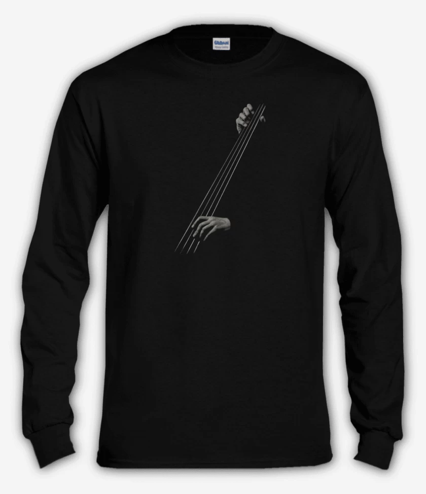 Polera manga larga Negro de CONTRABAJO MANO 