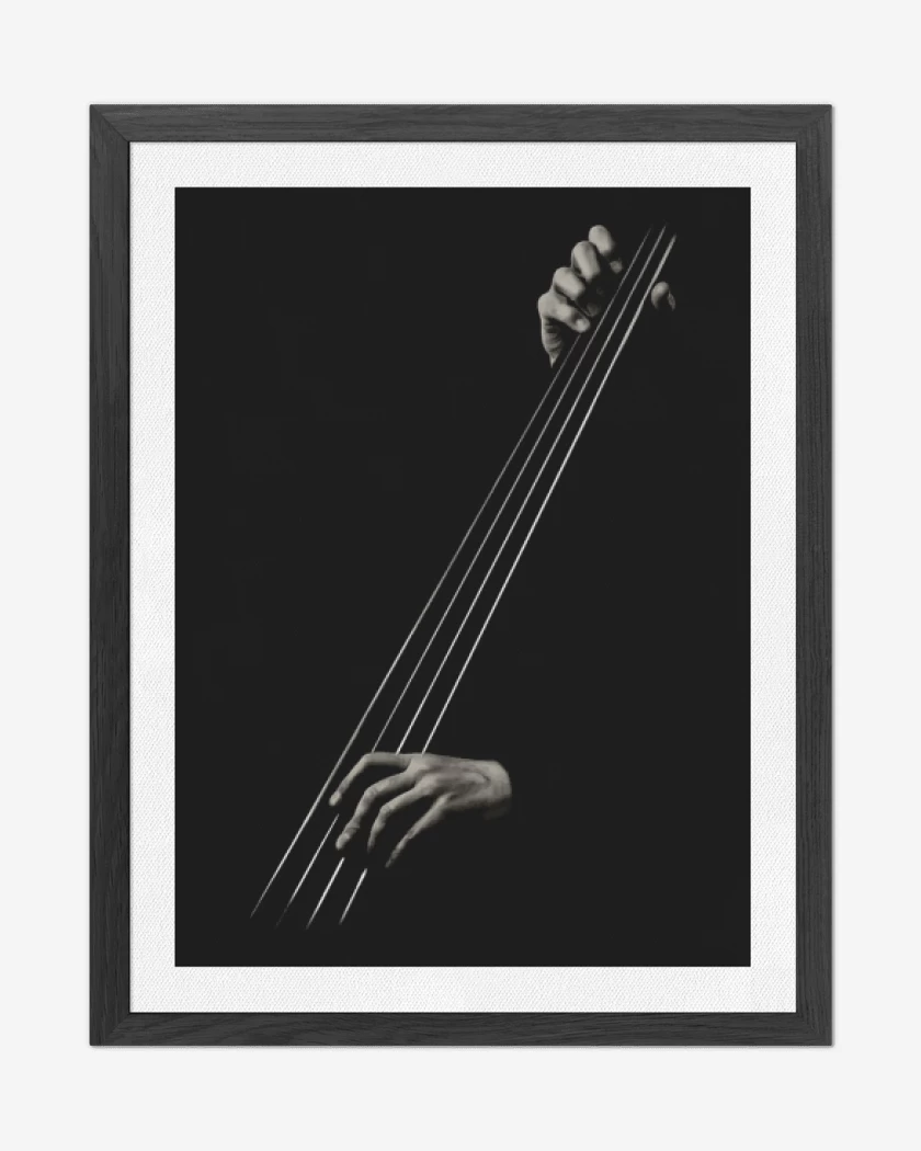 Cuadro decorativo Negro de CONTRABAJO MANO 