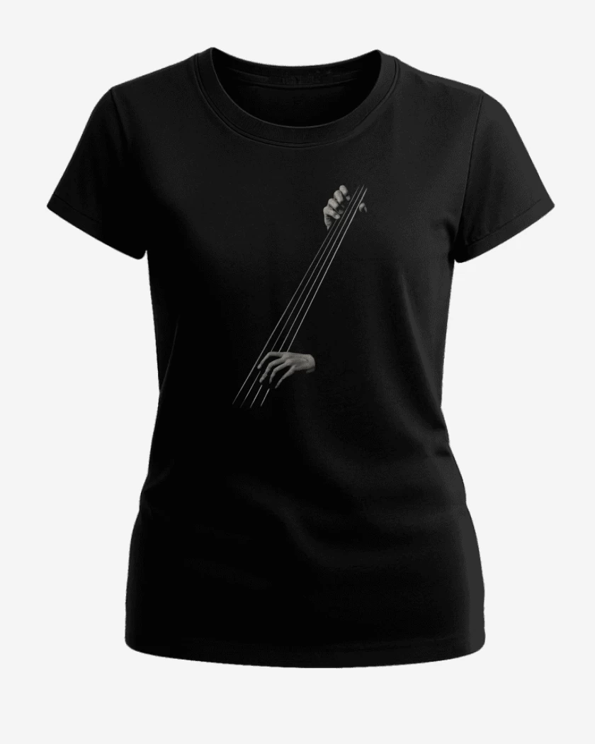 Polera de Mujer Negro de CONTRABAJO MANO 