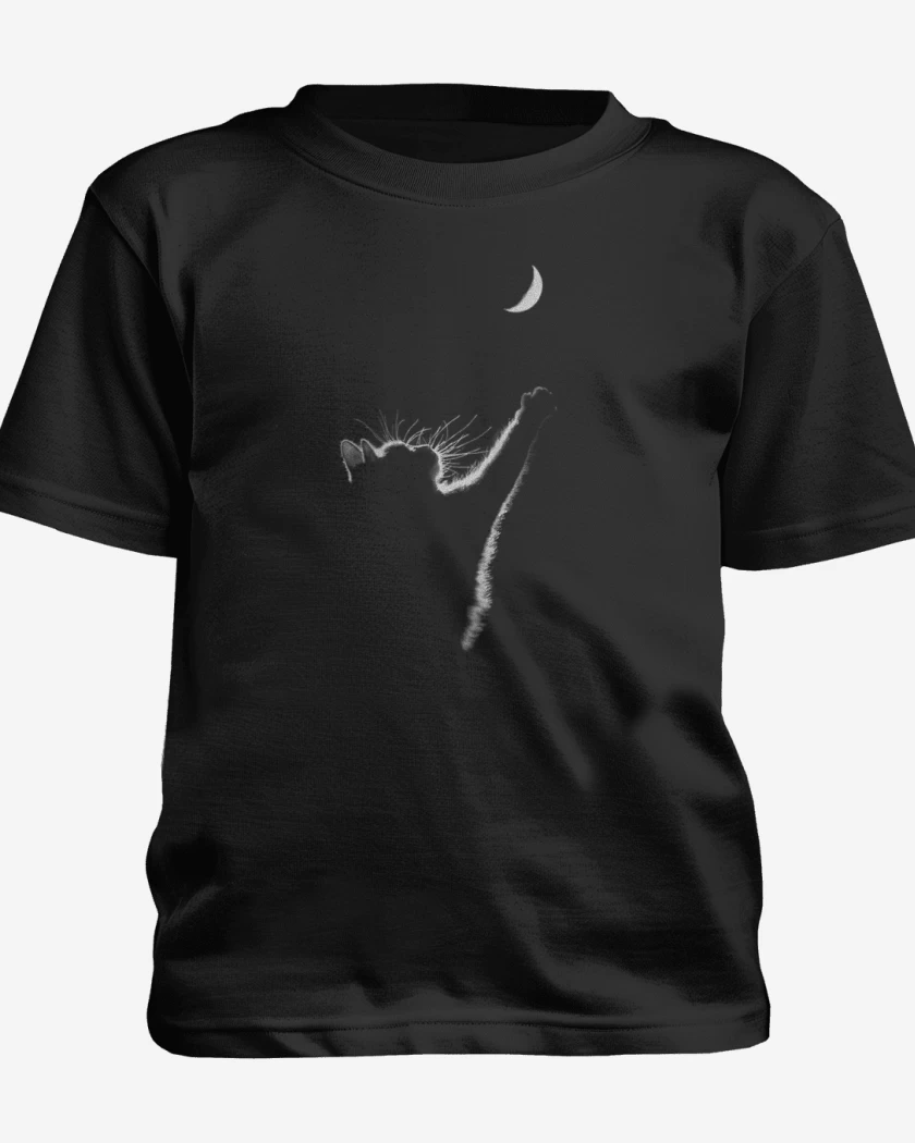 Polera de niño Negro de GATO LUNA 