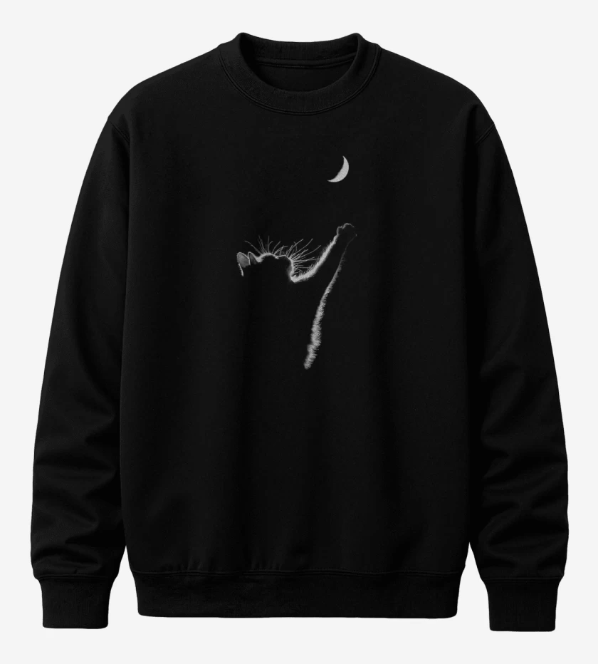 Poleron polo Negro de GATO LUNA 