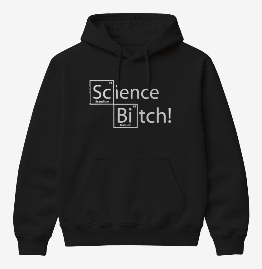 Poleron Canguro básico Negro de Science Bitch!