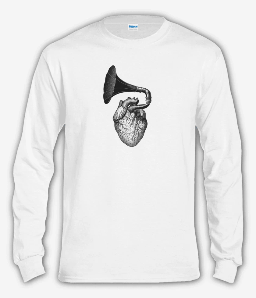 Polera manga larga Blanco de VITROCORAZON