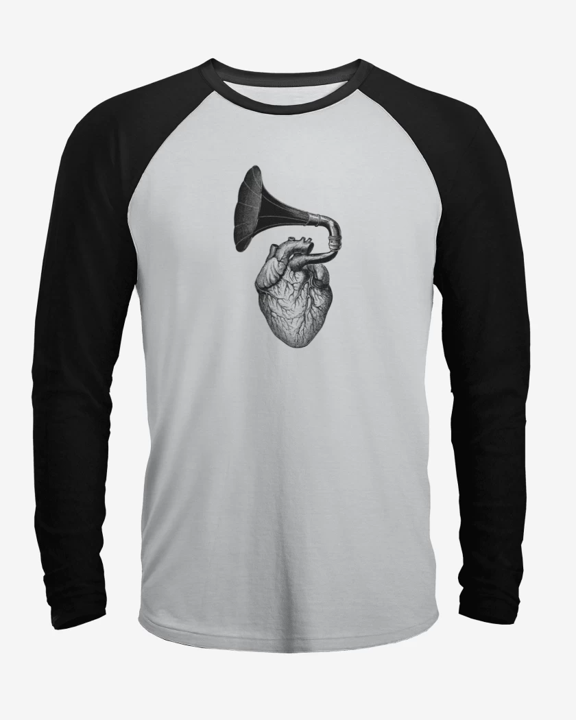 Polera Raglan Blanco / Negro de VITROCORAZON