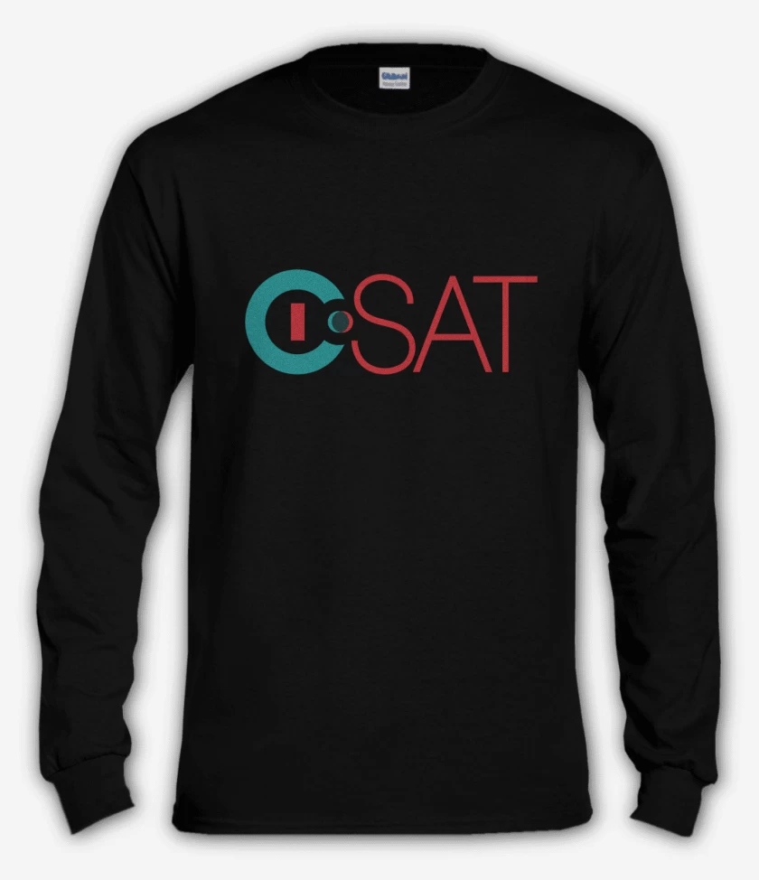 Polera manga larga Negro de I-SAT