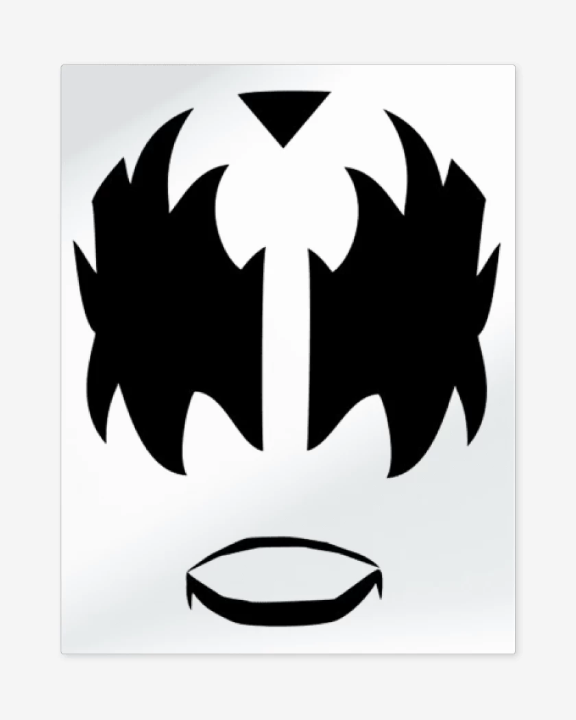 Print metalico Blanco de KISS 1