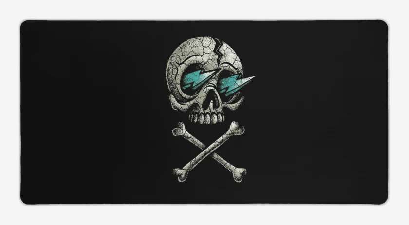 Mouse pad Gamer Negro de CRANEO RAYO 