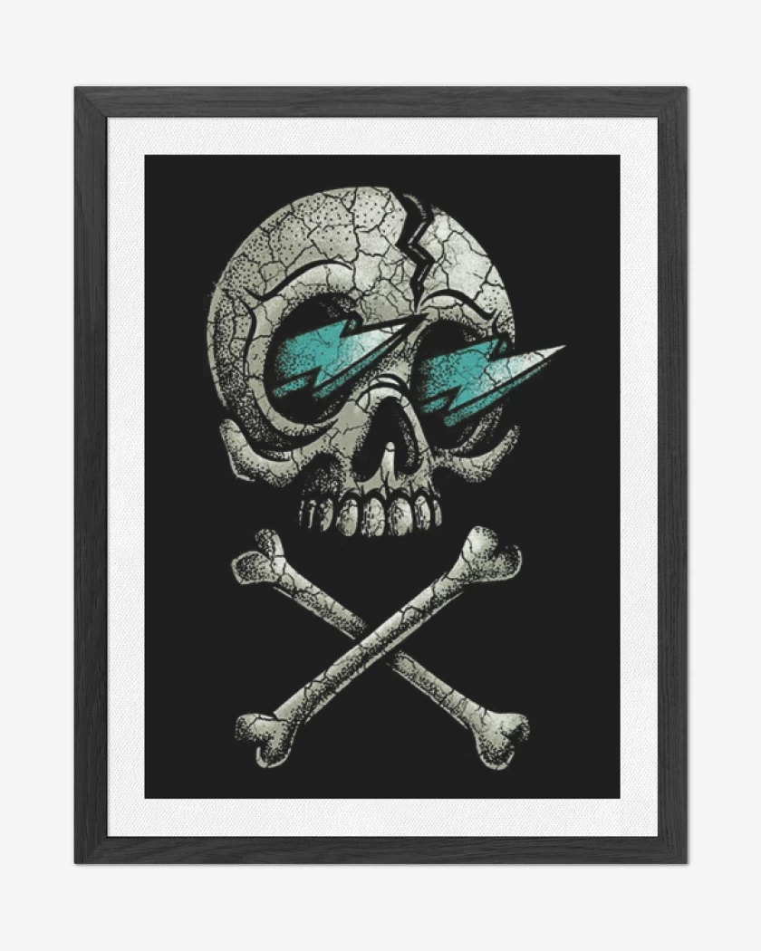 Cuadro decorativo Negro de CRANEO RAYO 