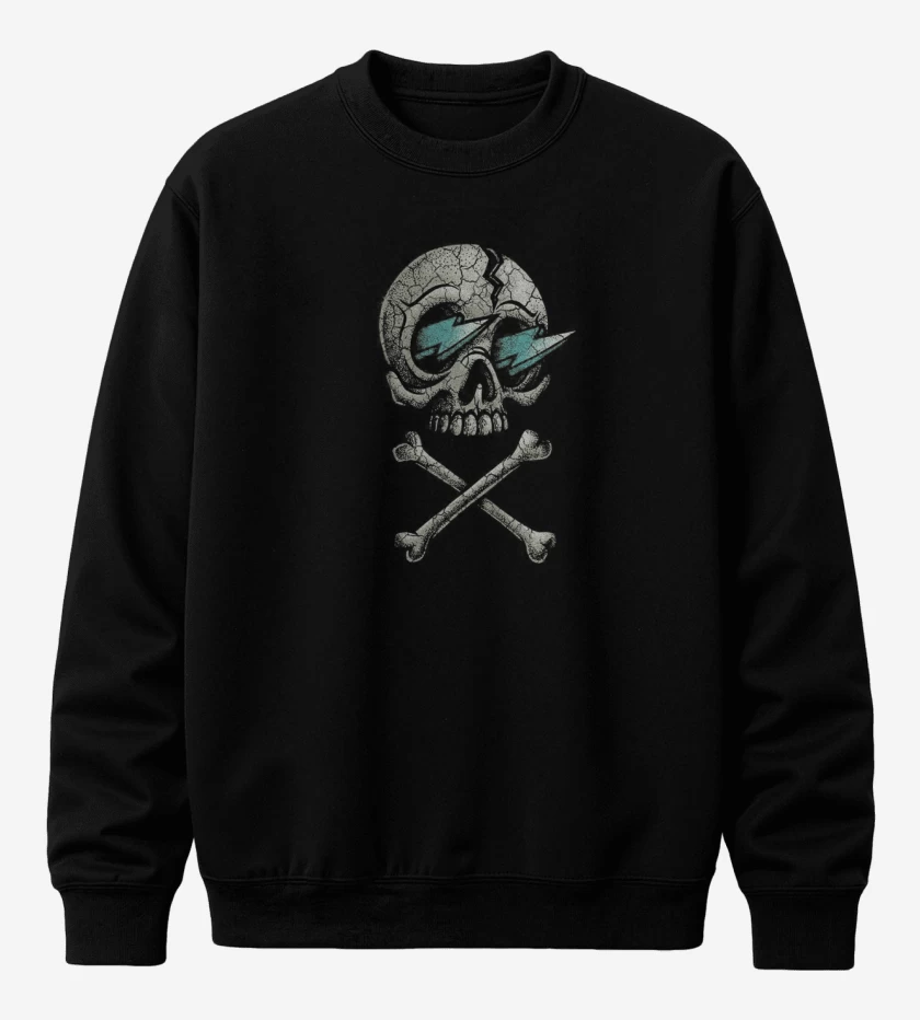 Poleron polo Negro de CRANEO RAYO 