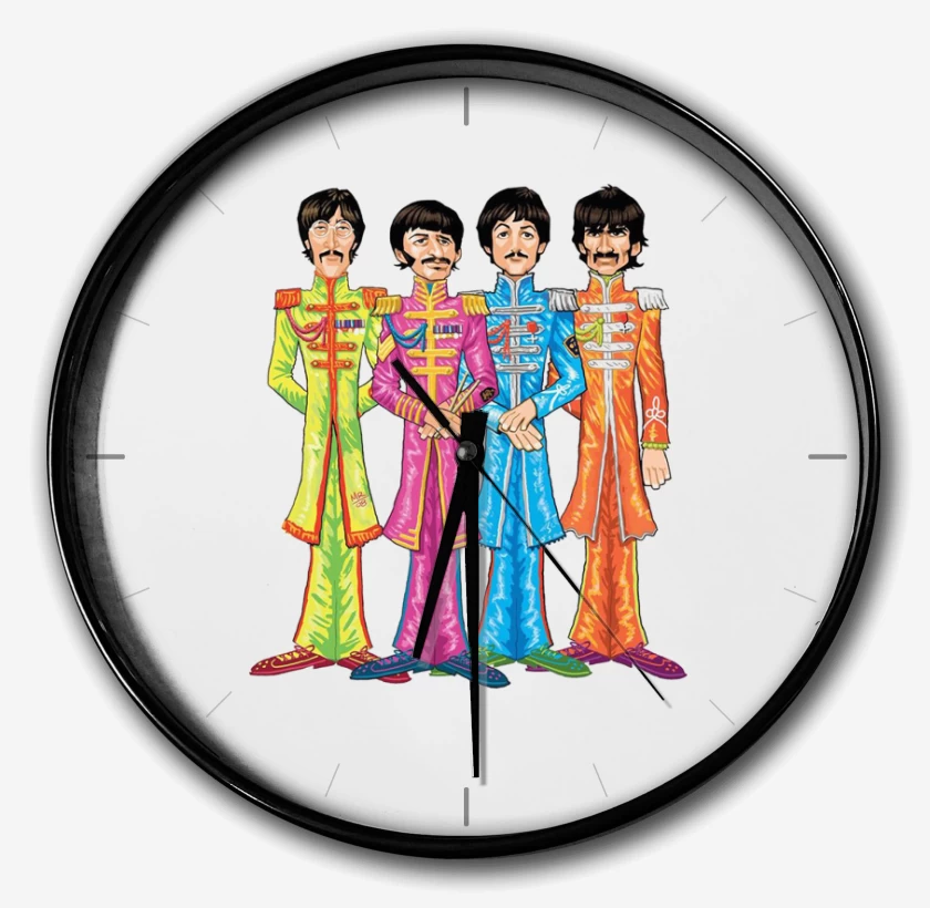 Reloj Blanco de BEATLES DIBUJO 