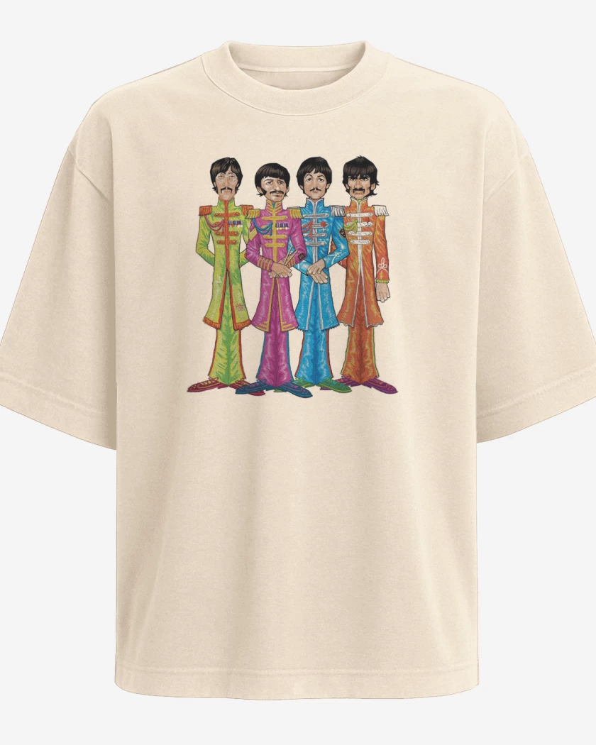 Polera Oversize BEATLES DIBUJO 