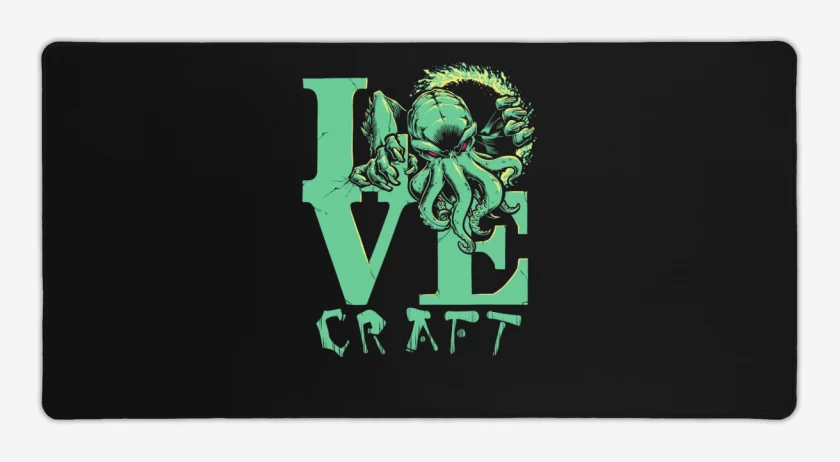 Mouse pad Gamer Negro de Love Craft