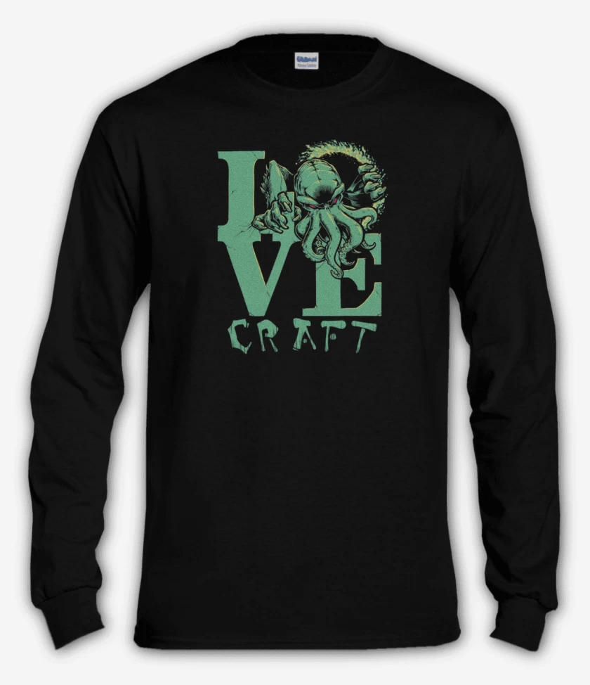 Polera manga larga Negro de Love Craft