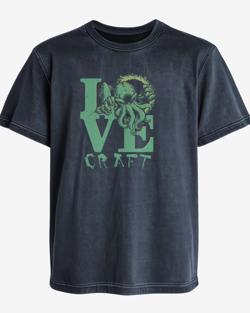 Polera desgastada Azul Marino de Love Craft