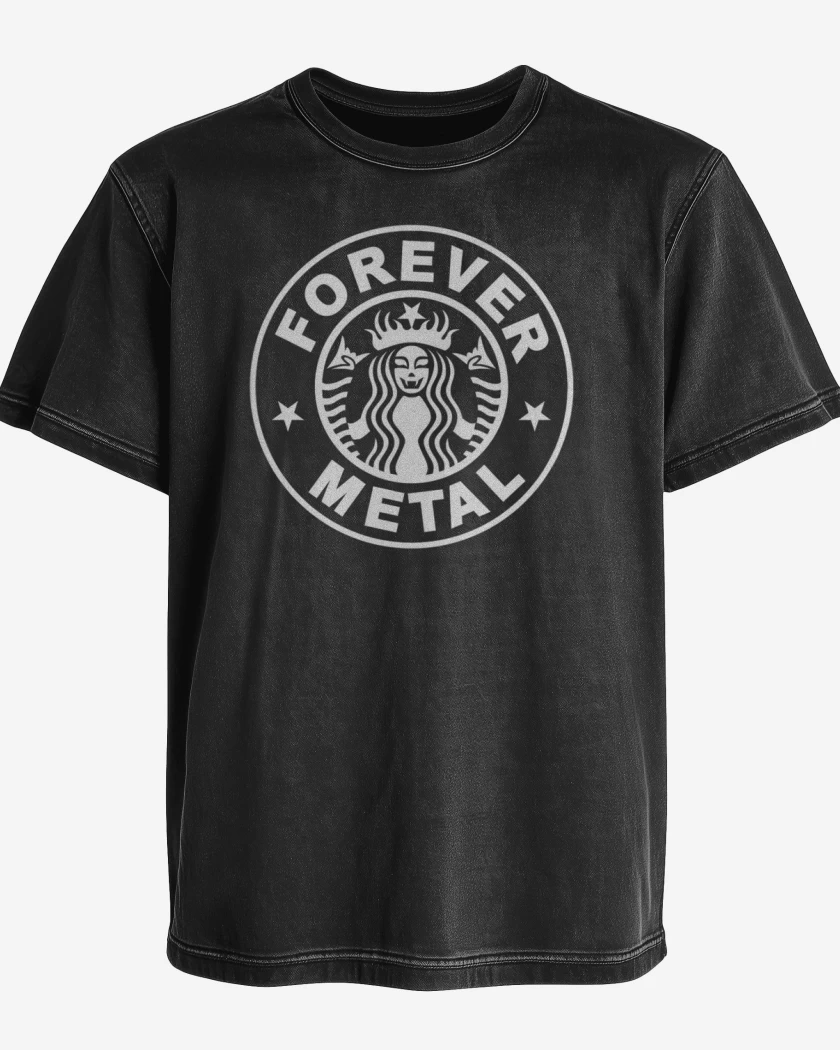 Polera desgastada Negro de FOREVER METAL