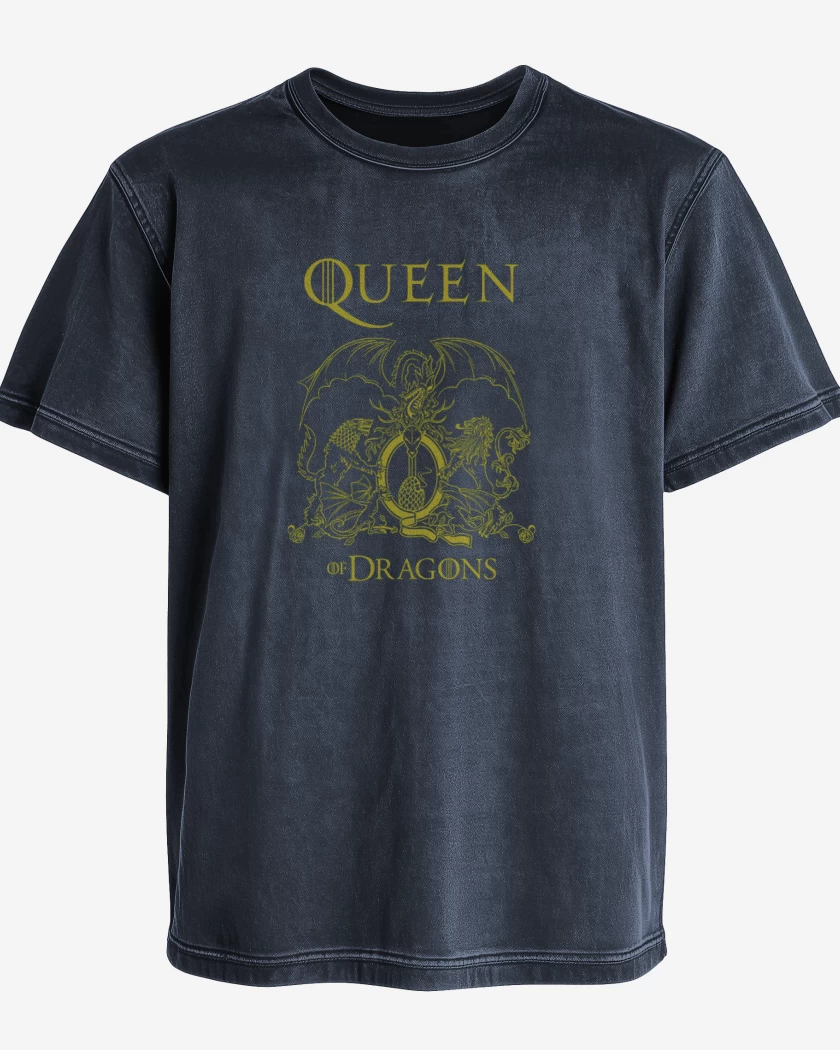 Polera desgastada Queen of dragons