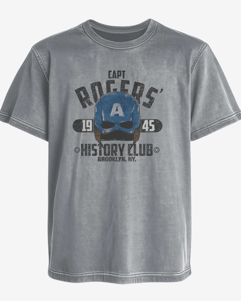 Polera desgastada Gris Melange de Captain rogers
