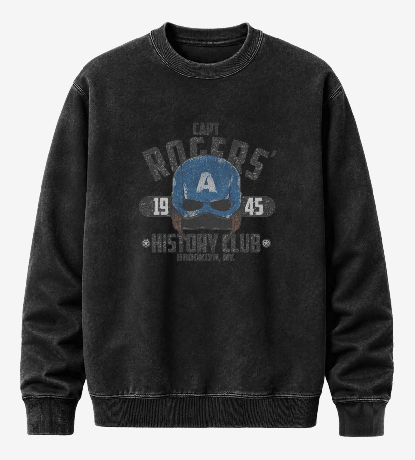 Poleron Polo Acid Wash Negro de Captain rogers