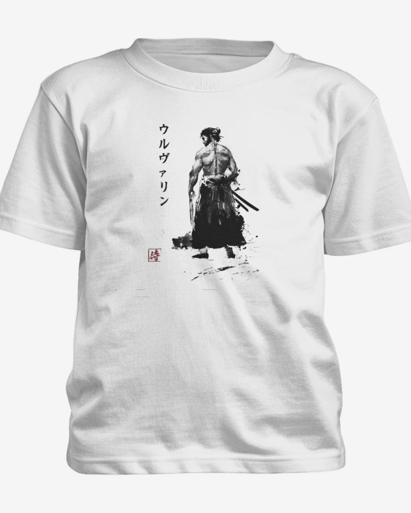 Polera de niño Blanco de Wolverine Samurai