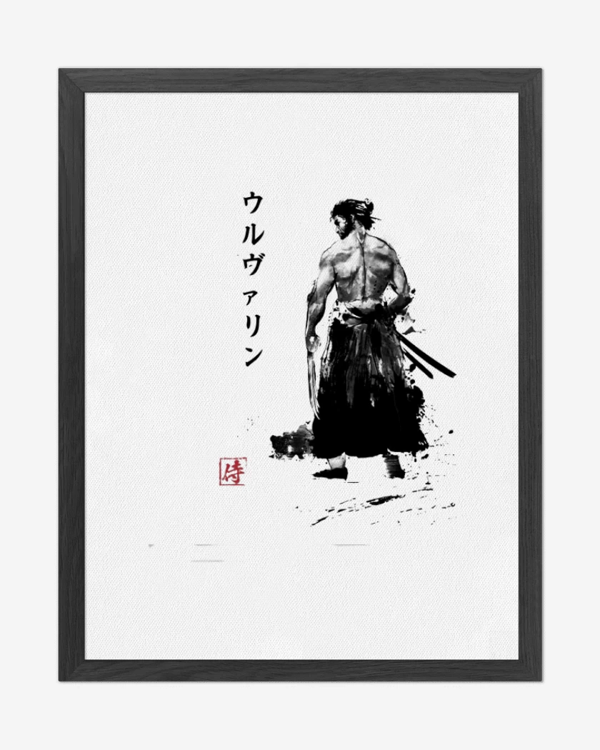 Cuadro decorativo Blanco de Wolverine Samurai