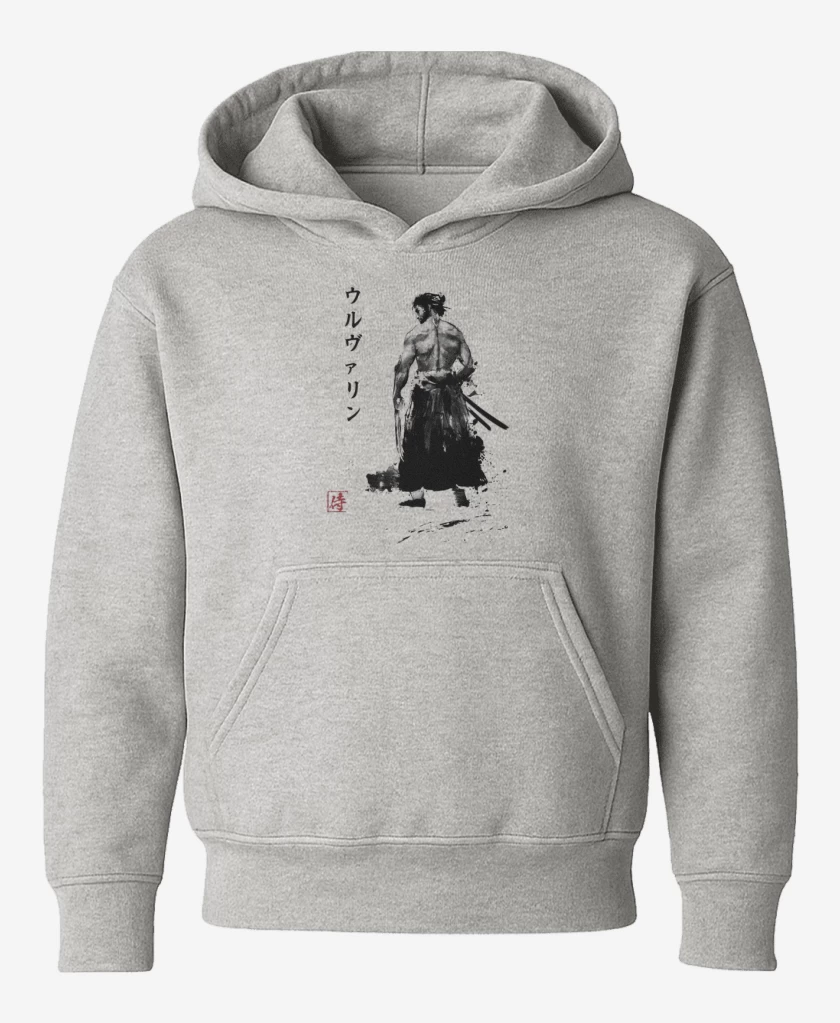 Poleron de niño Gris Melange de Wolverine Samurai