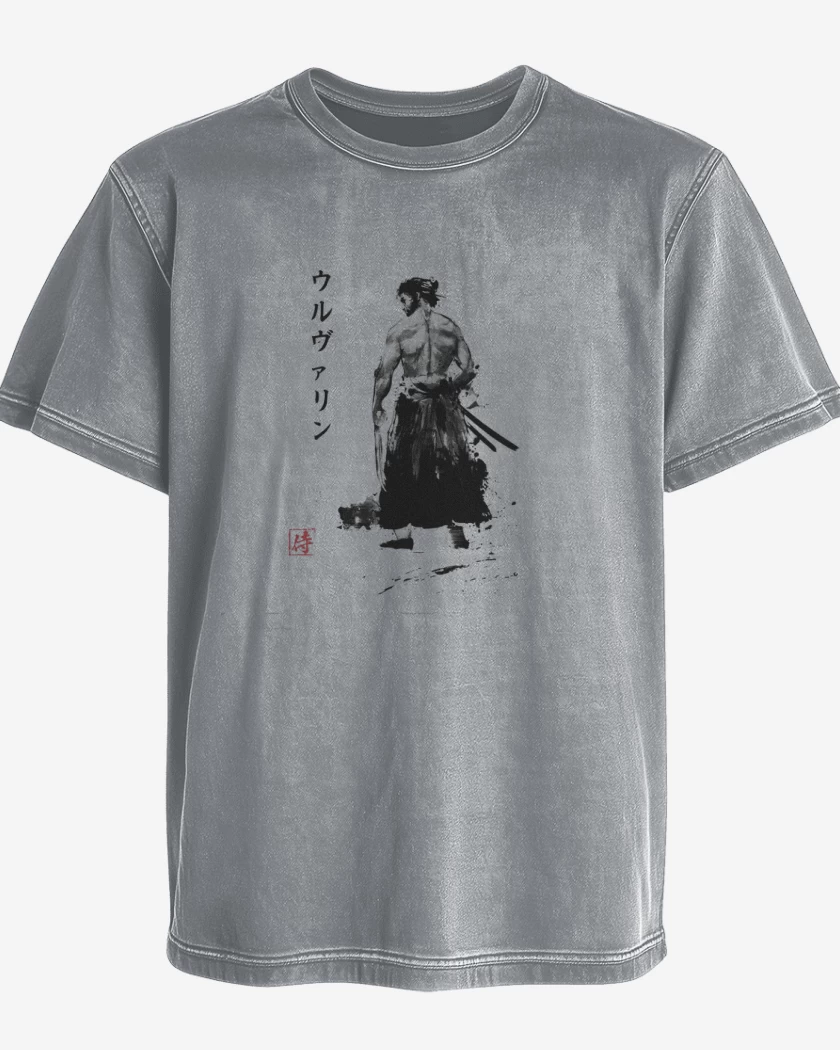 Polera desgastada Wolverine Samurai