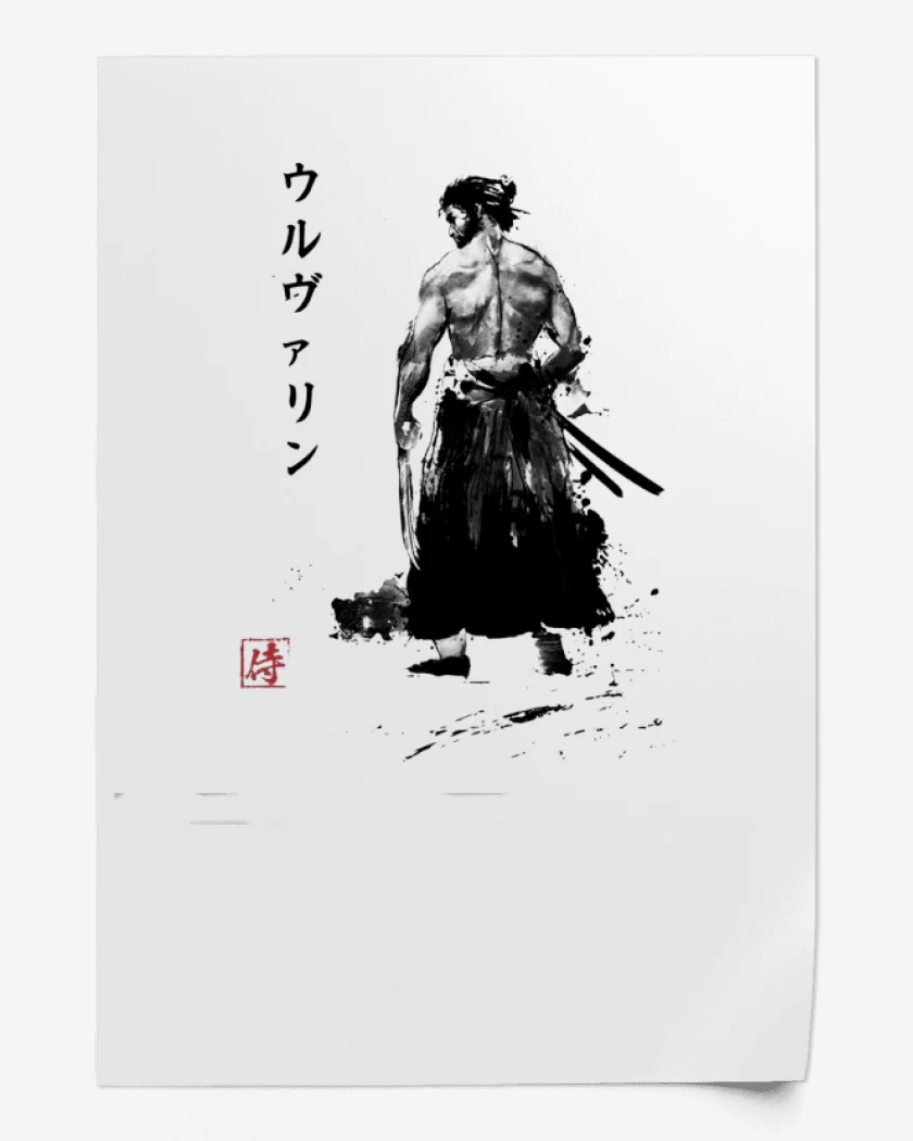 Print Wolverine Samurai